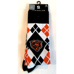 Strideline Chicago Bears Unisex Argyle Socks M/L Sizes M: 8-12 W: 9.5-13.5 NWT